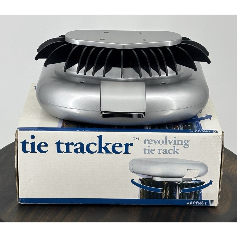 Tie Tracker Motorized Revolving Tie Rack - Works Great, In Original Box!